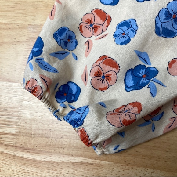 PRINCESS HIGHWAY Clara Cream Floral Linen Blend Puff Sleeve Dress Plus Size 16 - Picture 10 of 12